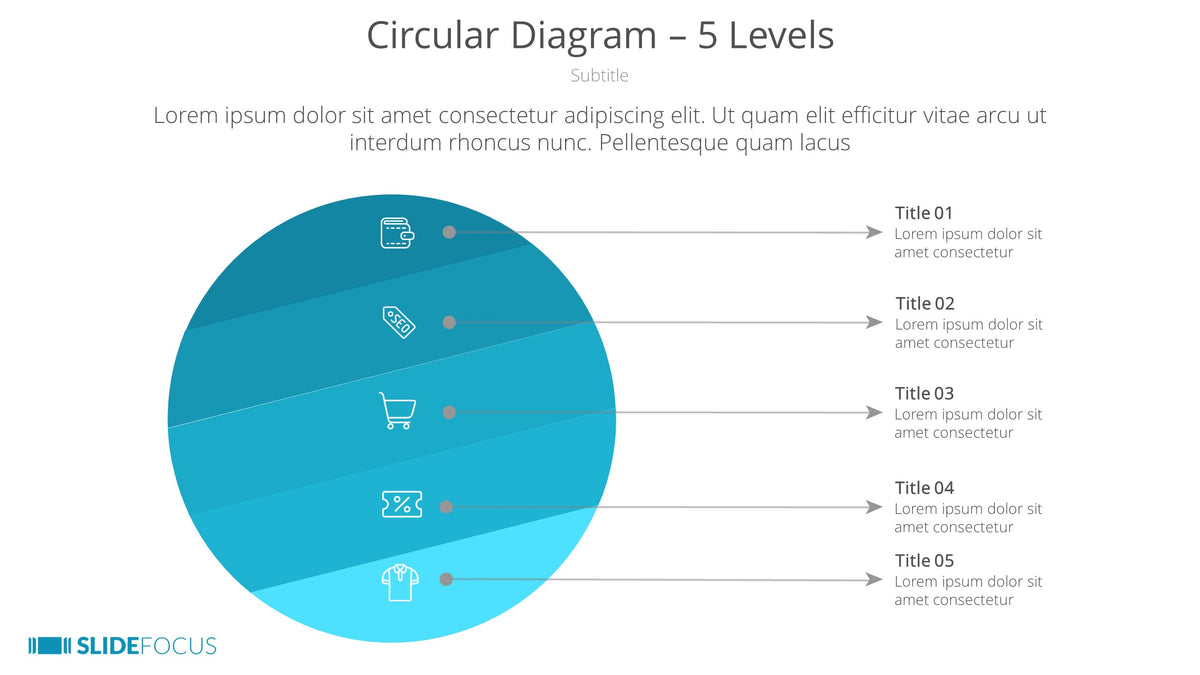 Circular Diagram 5 Levels Slidefocus Presentation Made Simple 1183
