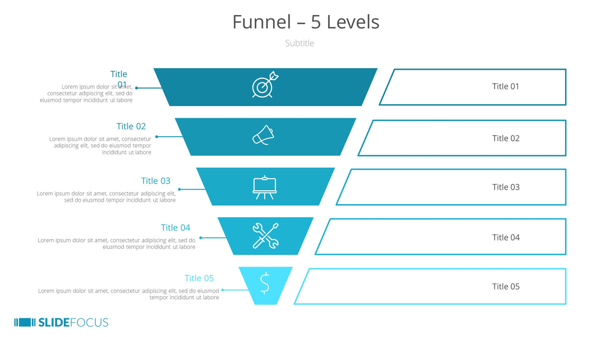 Funnel 5 Levels Slidefocus Presentation Made Simple 9545