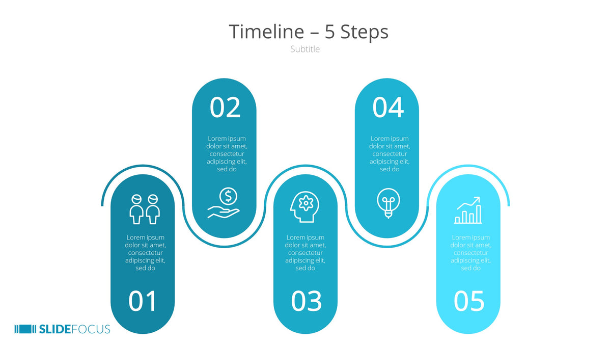 Timeline 5 Steps Slidefocus Presentation Made Simple 3137