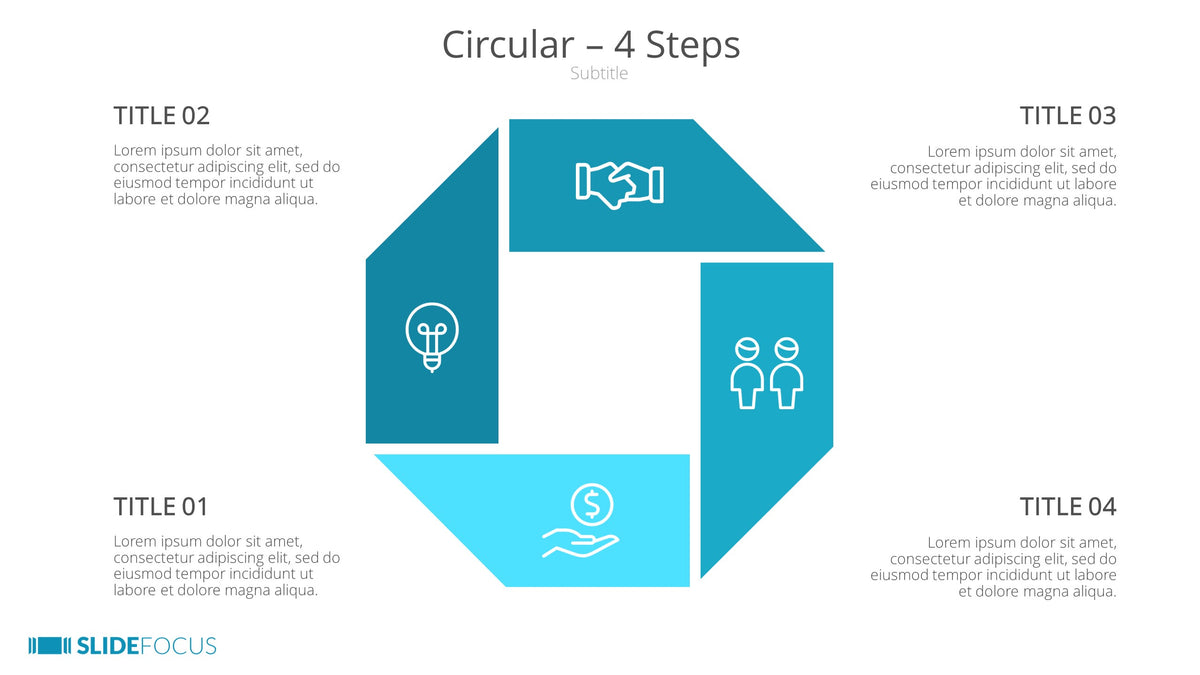 Circular 4 Steps Slidefocus Presentation Made Simple 8051