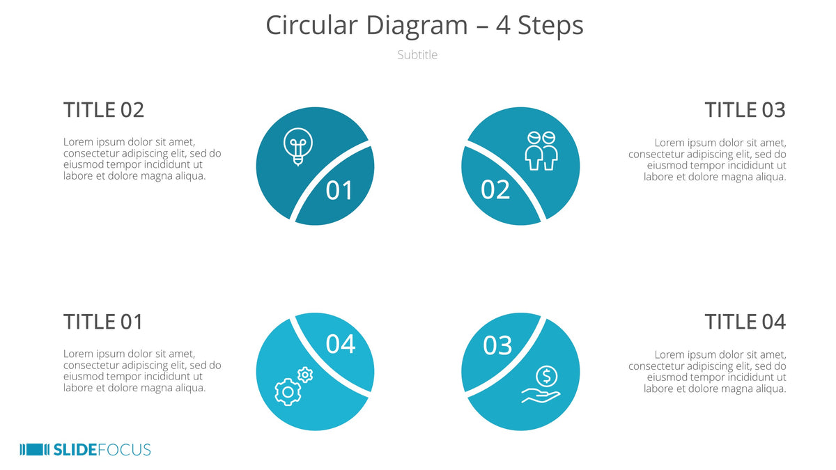 Circular Diagram 4 Steps Slidefocus Presentation Made Simple 4643