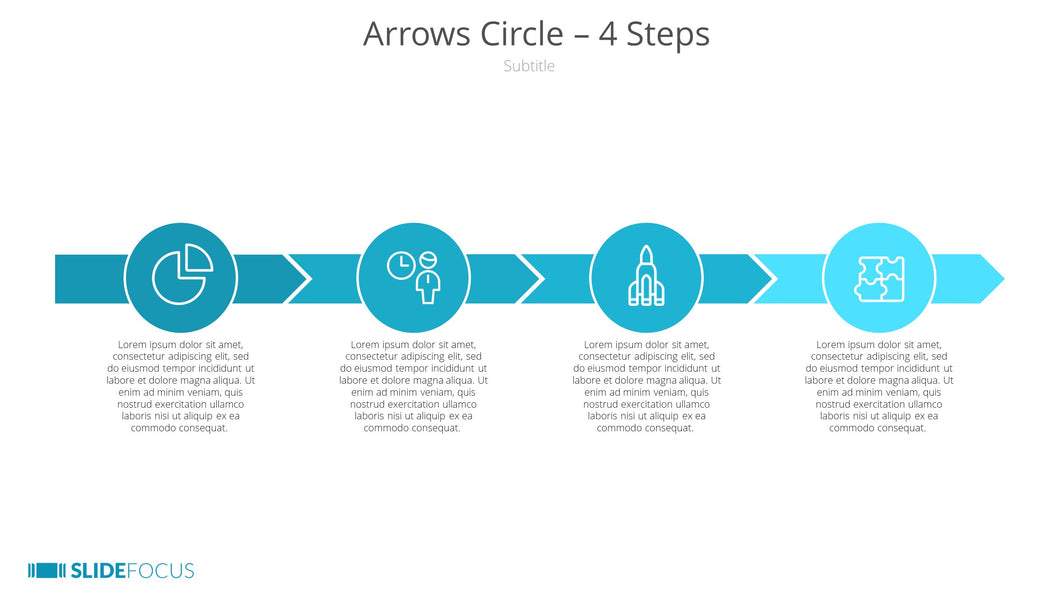 Arrows Circle 4 Steps