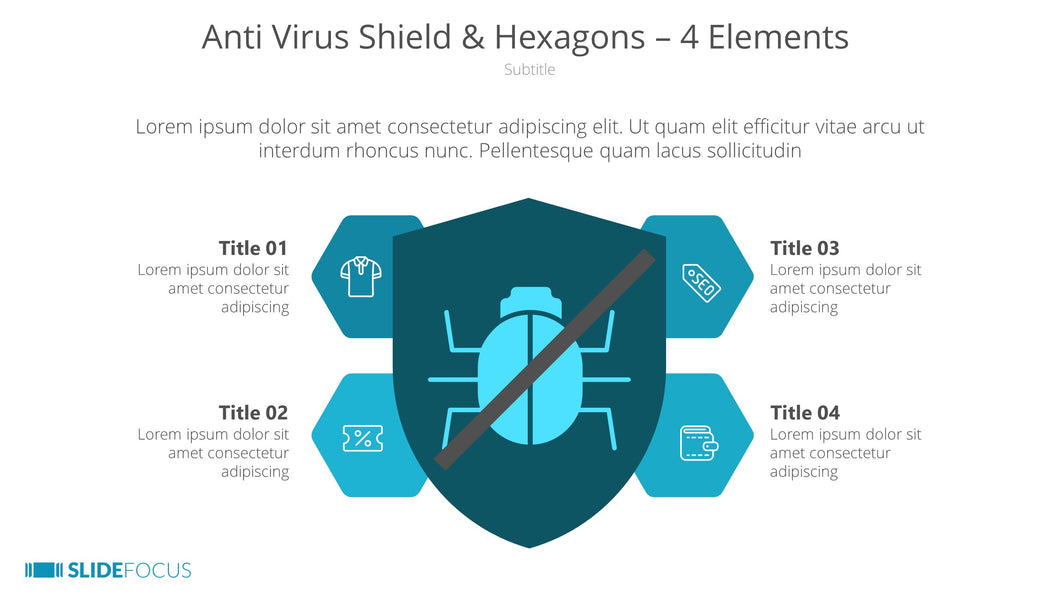 Anti Virus Shield Hexagons 4 Elements