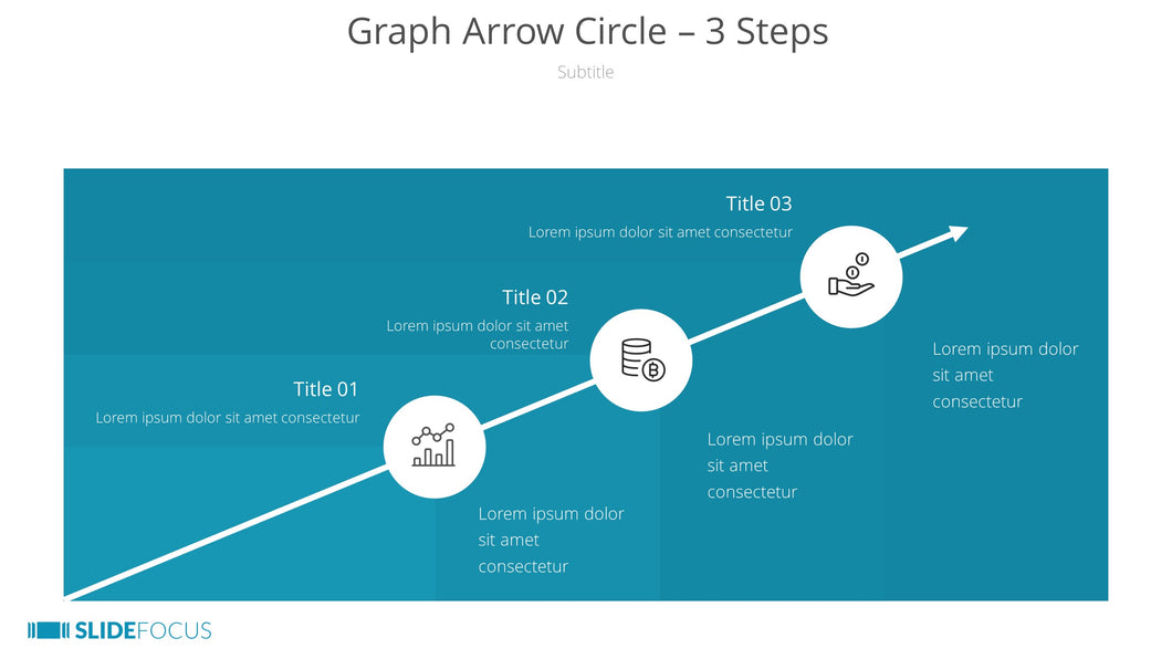 Graph Arrow Circle 3 Steps