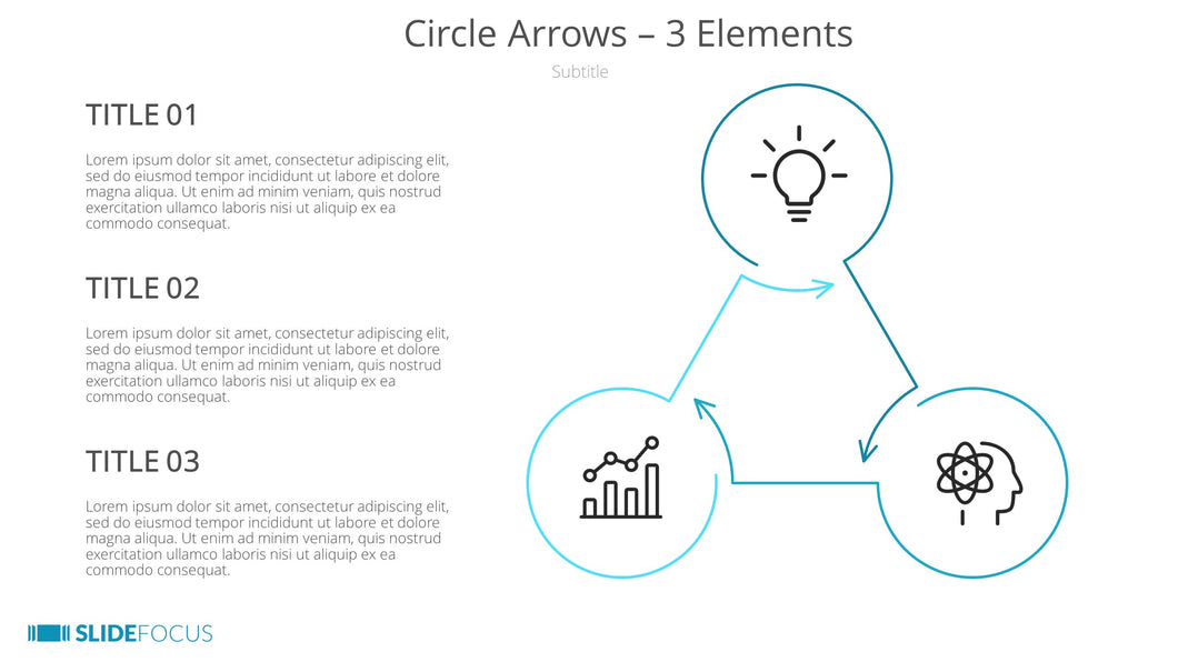 Circle Arrows 3 Elements