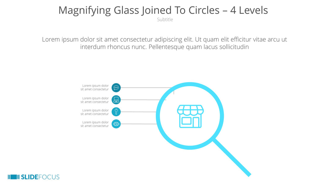 Magnifying Glass Joined To Circles 4 Levels