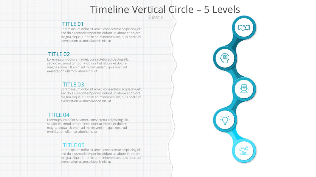 Timeline Vertical Circle 5 Levels
