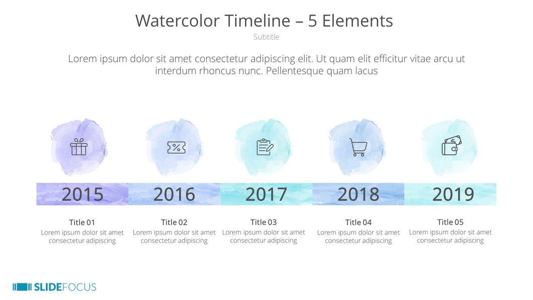 Watercolor Timeline 5 Elements