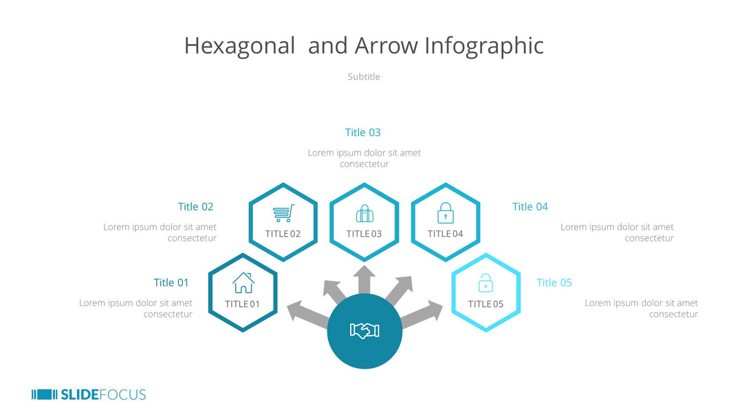 Hexagonal and Arrow Infographic