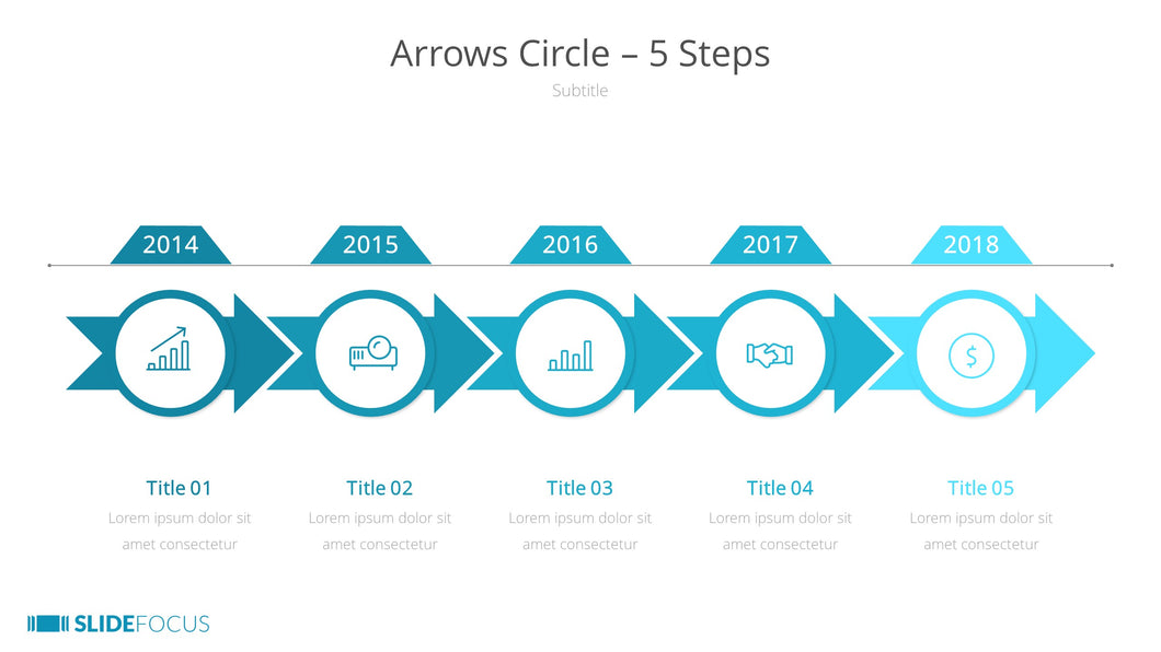 Arrows Circle 5 Steps