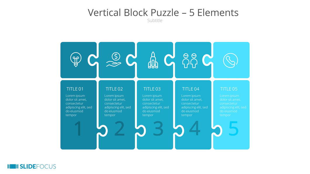 Vertical Block Puzzle 5 Elements
