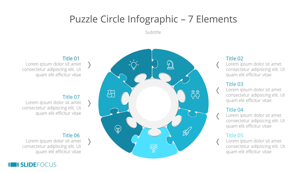 Puzzle Circle Infographic 7 Elements
