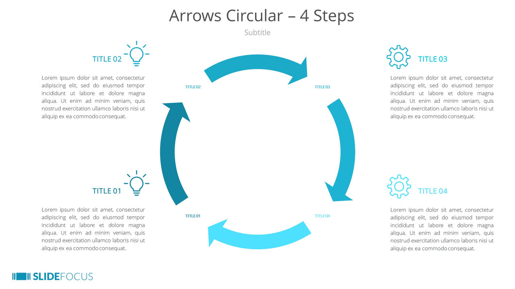 Arrows Circular 4 Steps