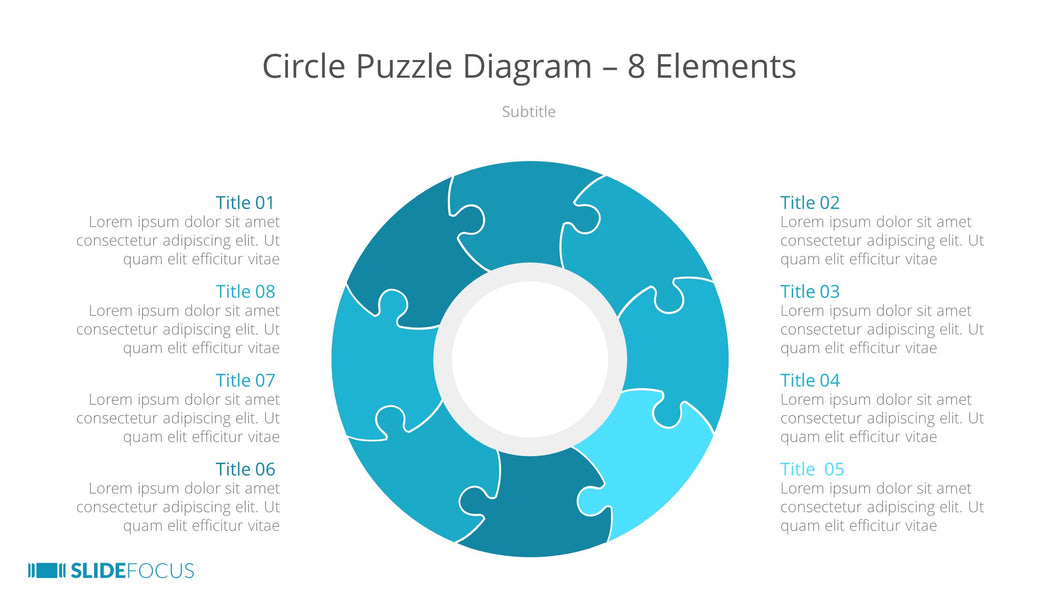 Circle Puzzle Diagram 8 Elements