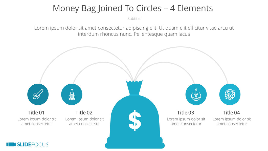Money Bag Joined To Circles 4 Elements