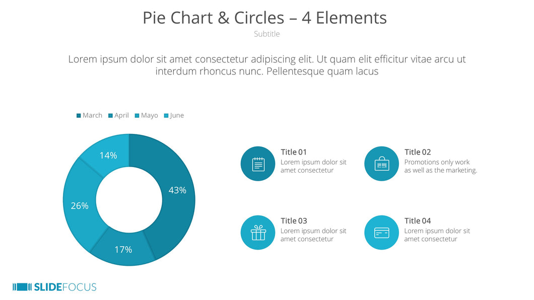 Pie Chart Circles 4 Elements