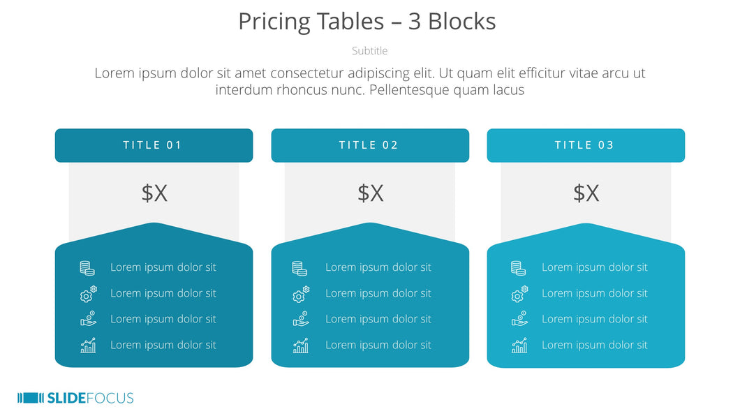 Pricing Tables 3 Blocks