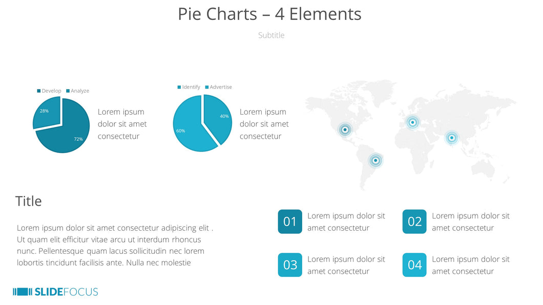 Pie Charts 4 Elements