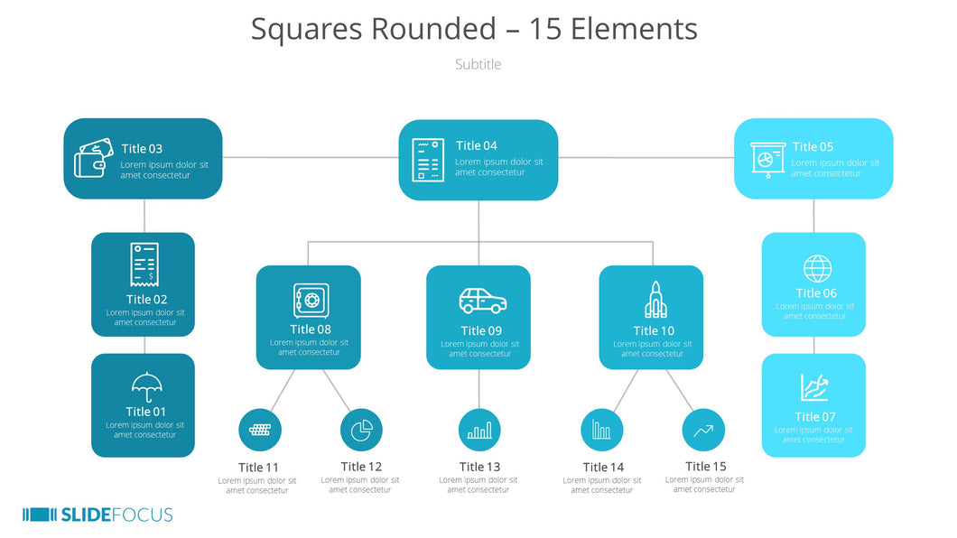 Squares Rounded 15 Elements