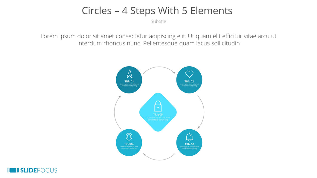 Circles 4 Steps With 5 Elements