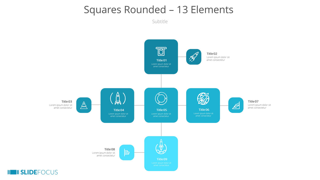 Squares Rounded 13 Elements