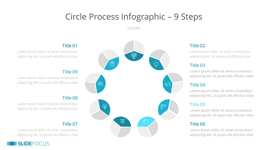 Circle Process Infographic 9 Steps