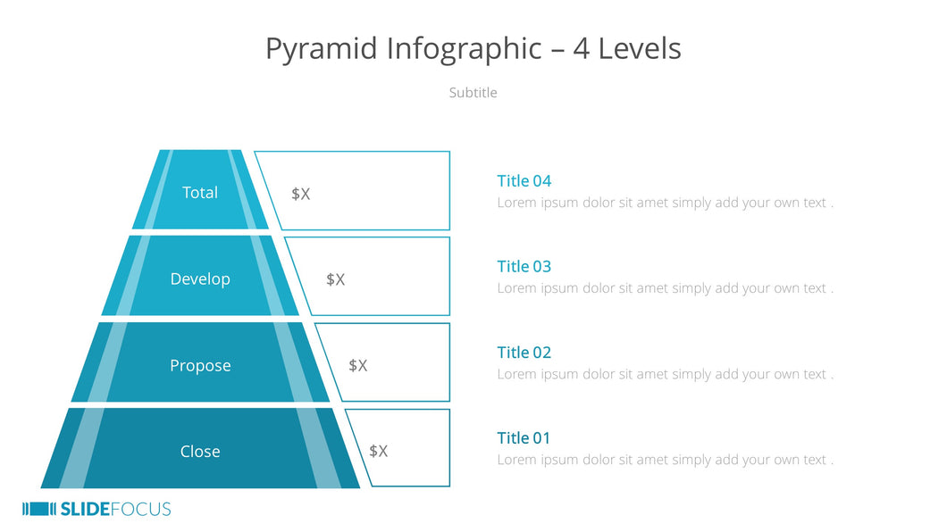 Pyramid Infographic 4 Levels