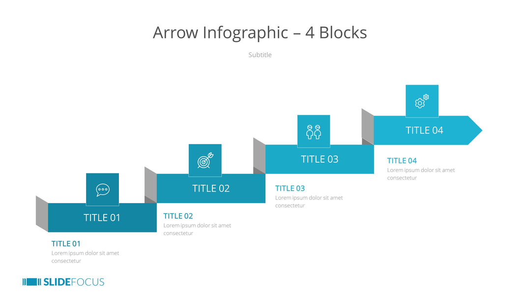 Arrow Infographic 4 Blocks