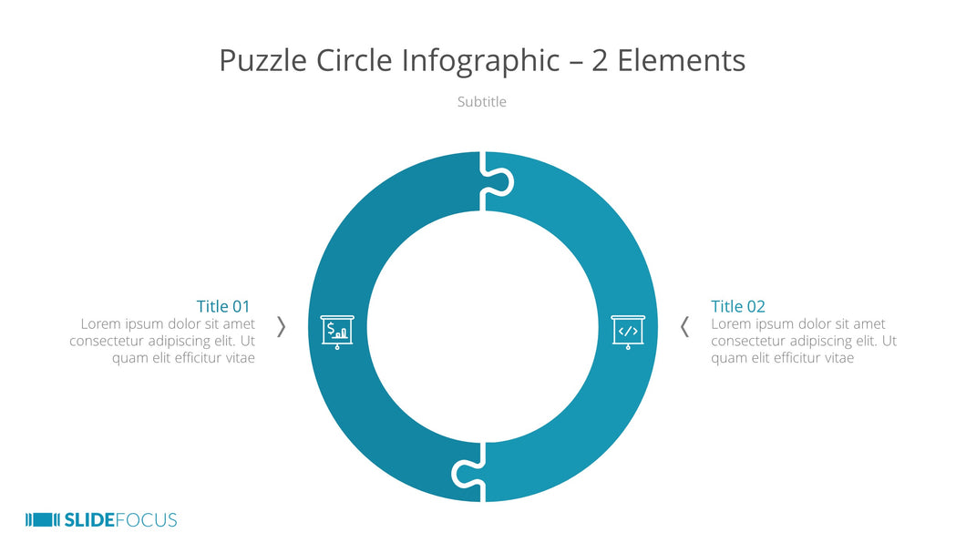 Puzzle Circle Infographic 2 Elements