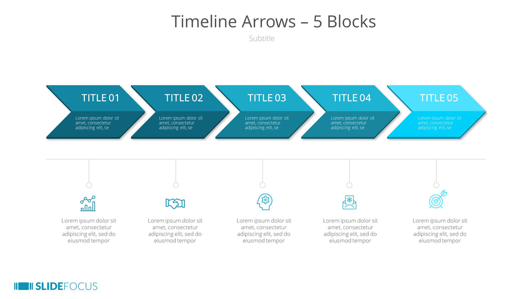 Timeline Arrows 5 Blocks