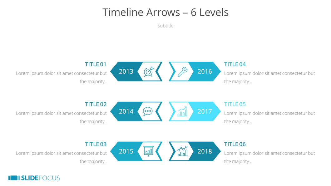 Timeline Arrows 6 Levels