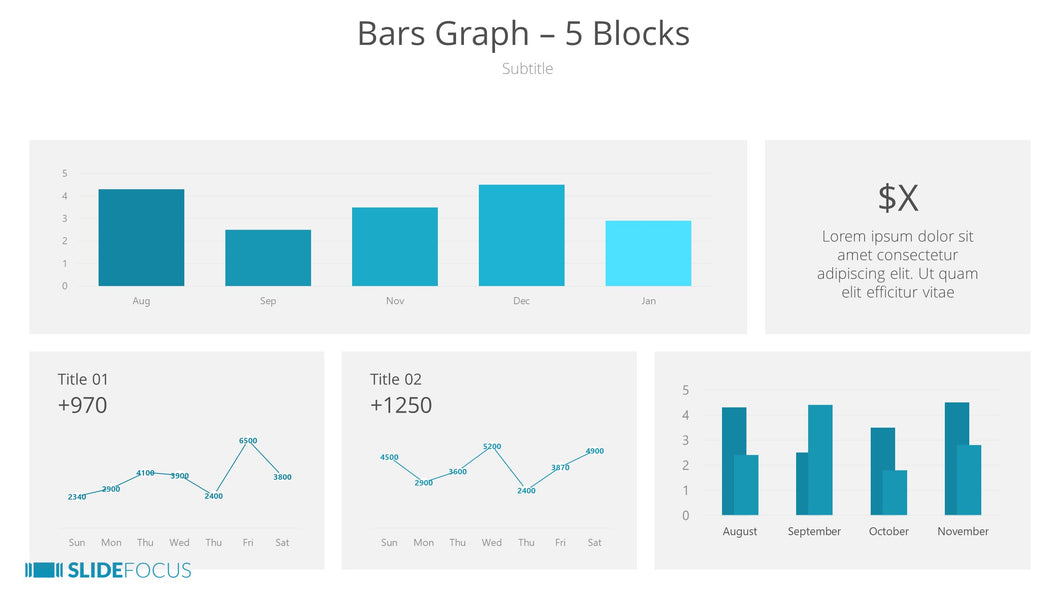 Bars Graph 5 Blocks