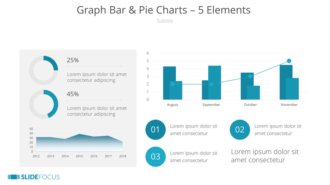 Graph Bar Pie Charts 5 Elements