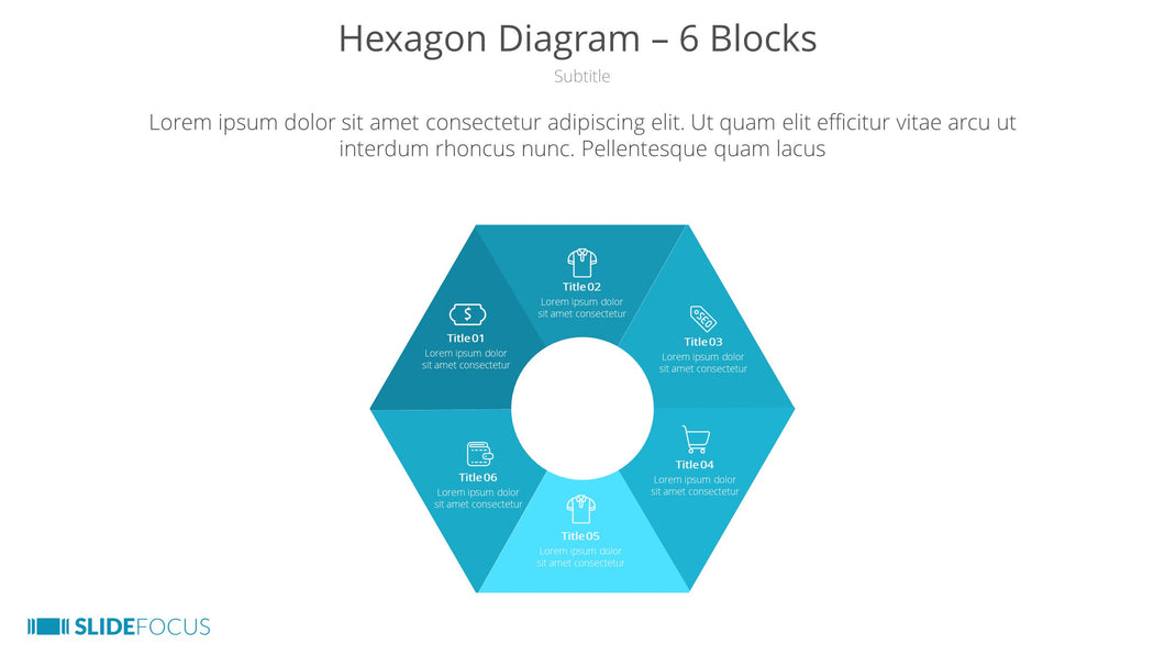 Hexagon Diagram 6 Blocks
