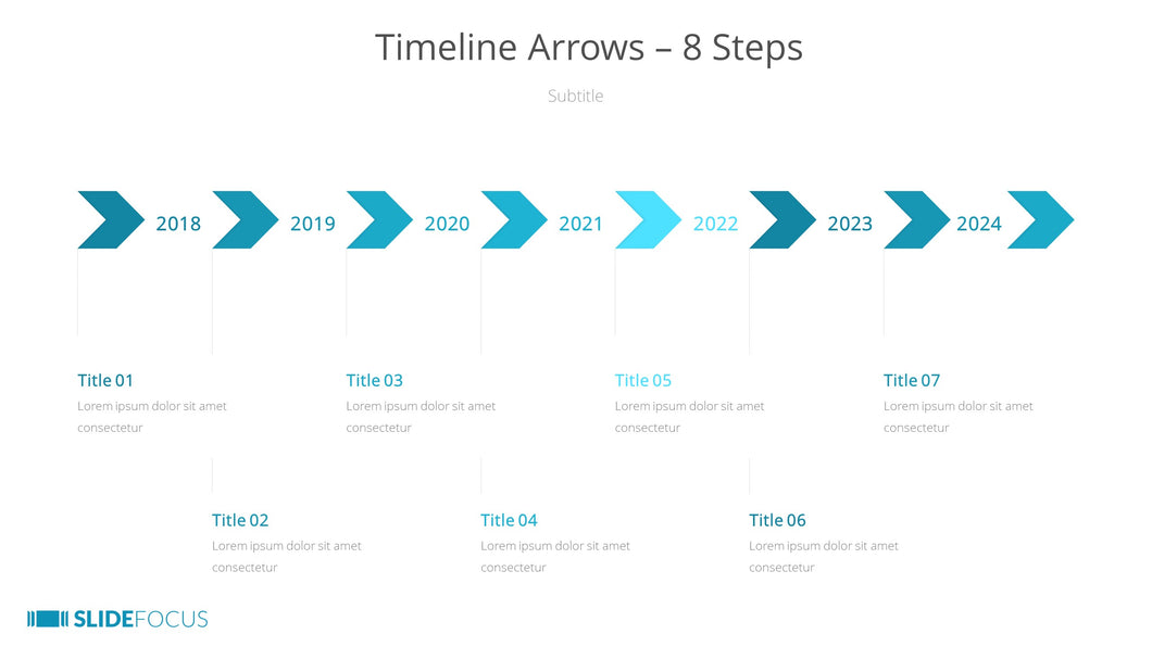 Timeline Arrows 8 Steps