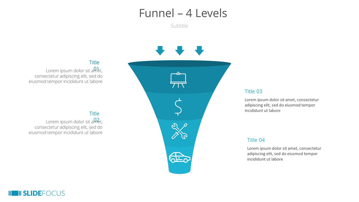 Funnel 4 Levels Slidefocus Presentation Made Simple 8186