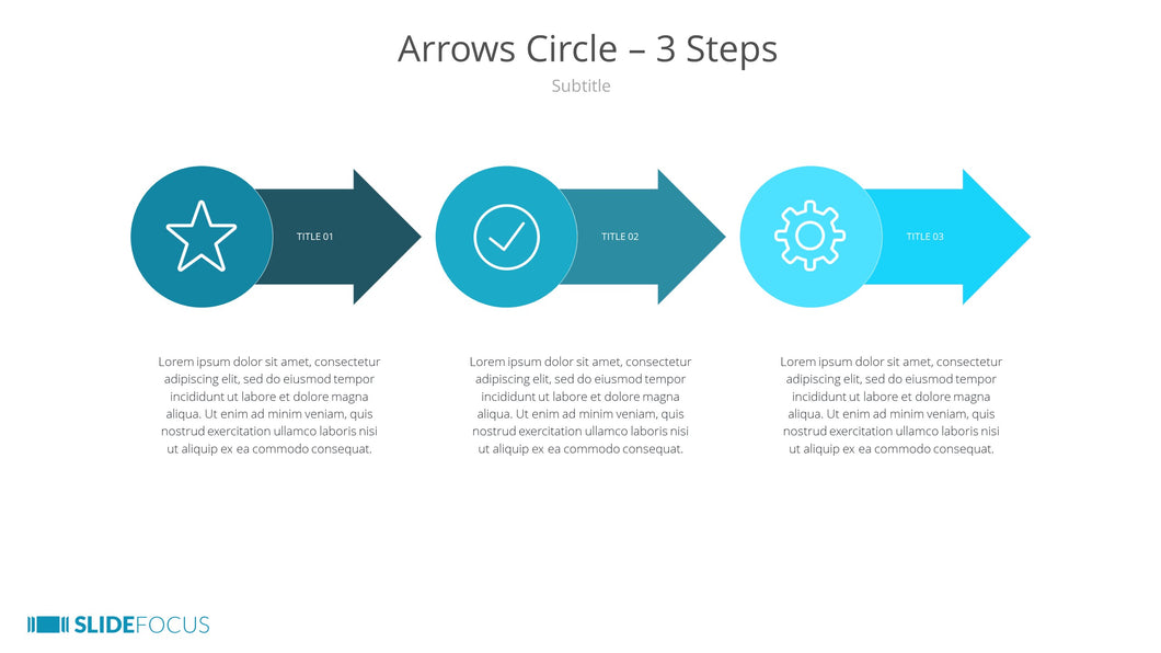 Arrows Circle 3 Steps