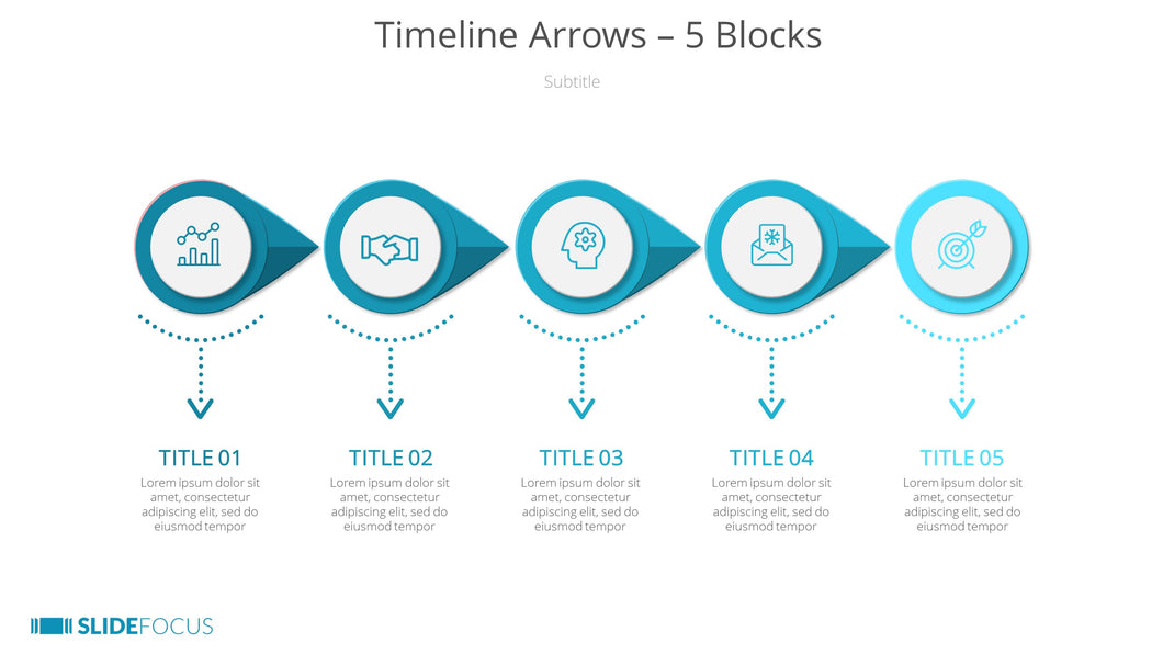 Timeline Arrows 5 Blocks