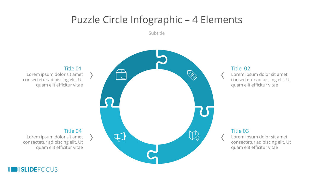 Puzzle Circle Infographic 4 Elements