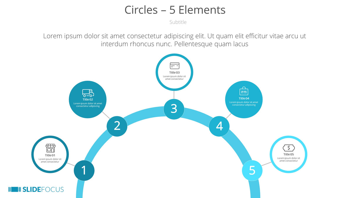 Circles 5 Elements Slidefocus Presentation Made Simple 8112