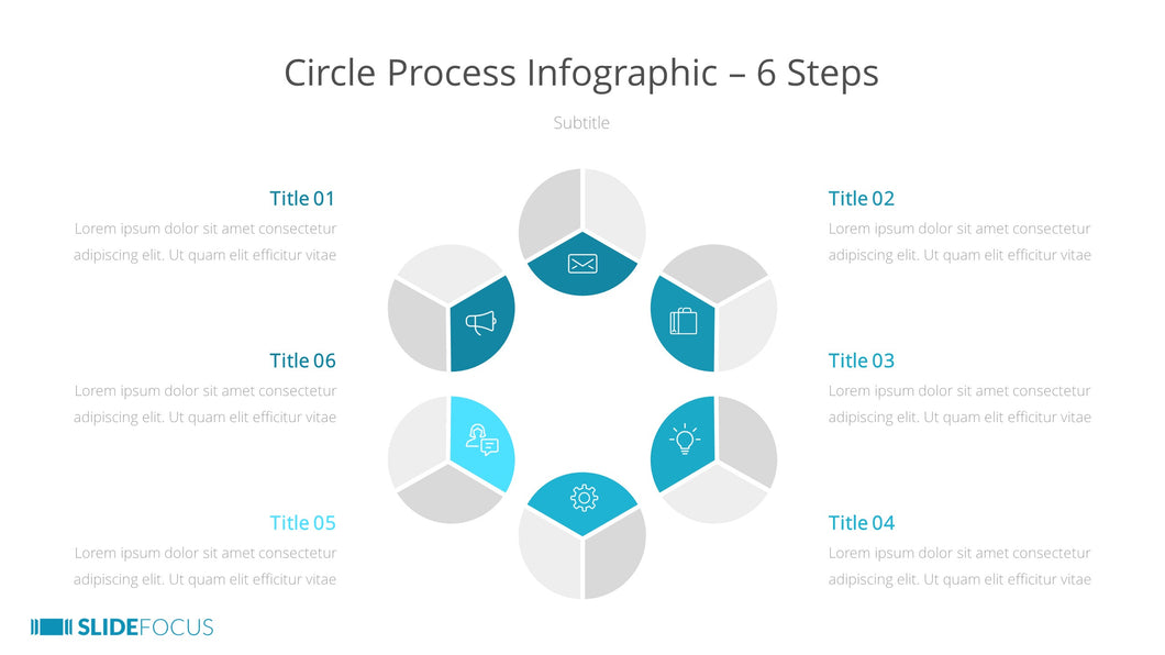 Circle Process Infographic 6 Steps