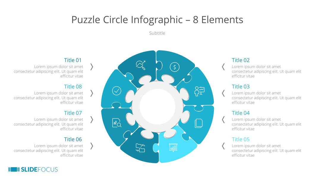 Puzzle Circle Infographic 8 Elements