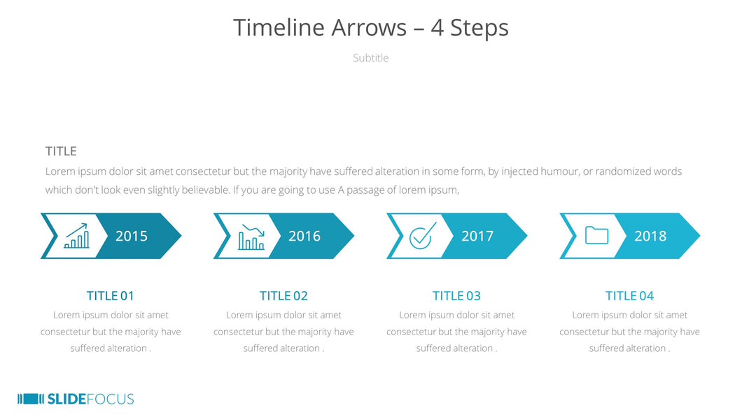 Timeline Arrows 4 Steps