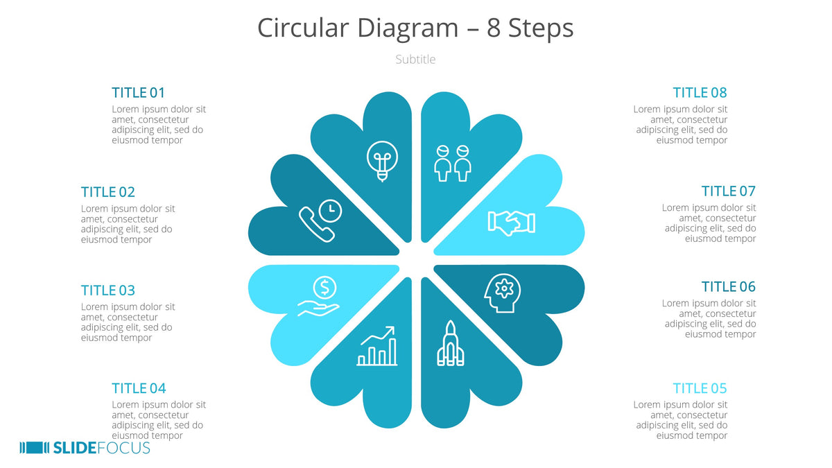 Circular Diagram 8 Steps Slidefocus Presentation Made Simple 2771