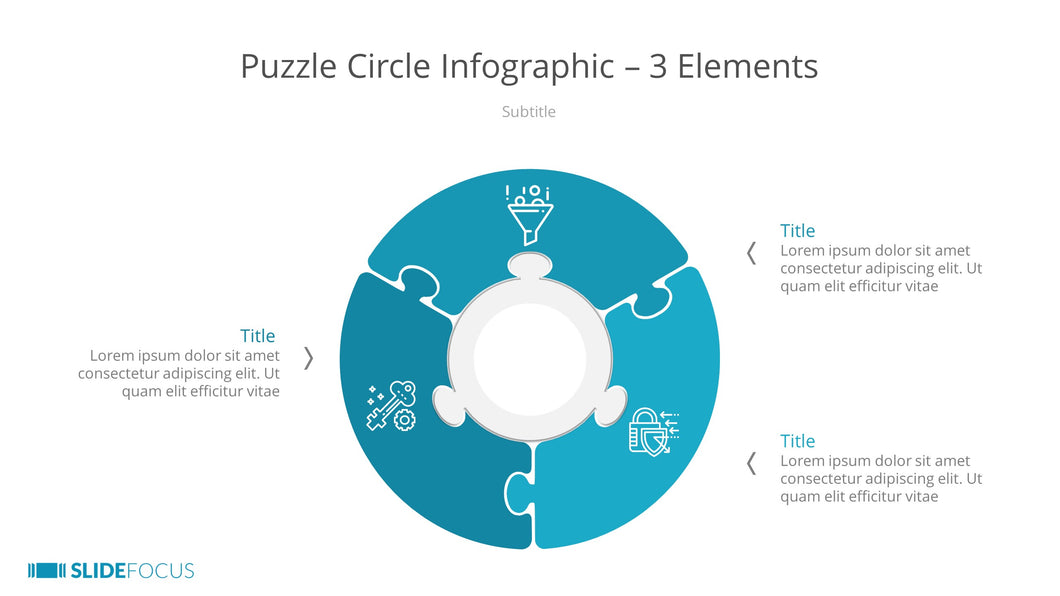 Puzzle Circle Infographic 3 Elements
