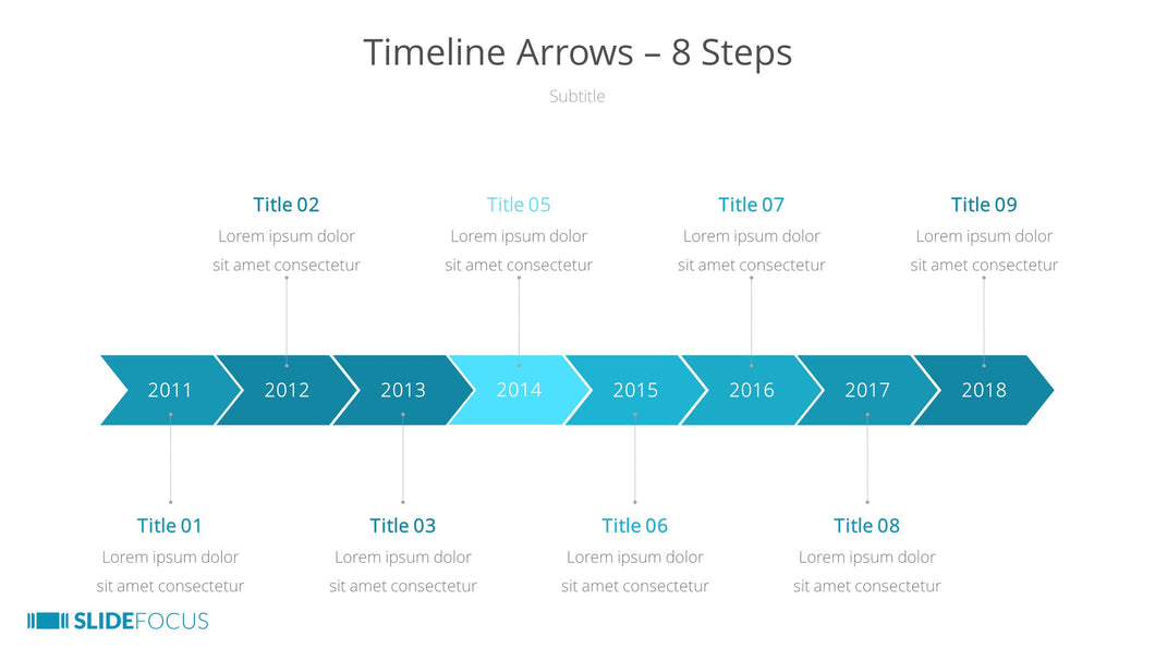 Timeline Arrows 8 Steps