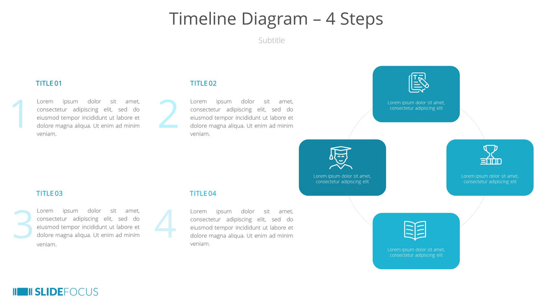 Timeline Diagram 4 Steps