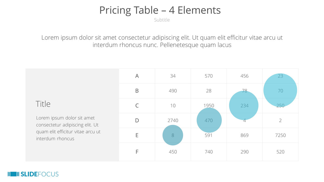 Pricing Table 4 Elements