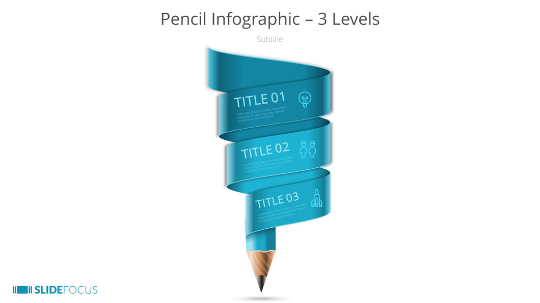Pencil Infographic 3 Levels
