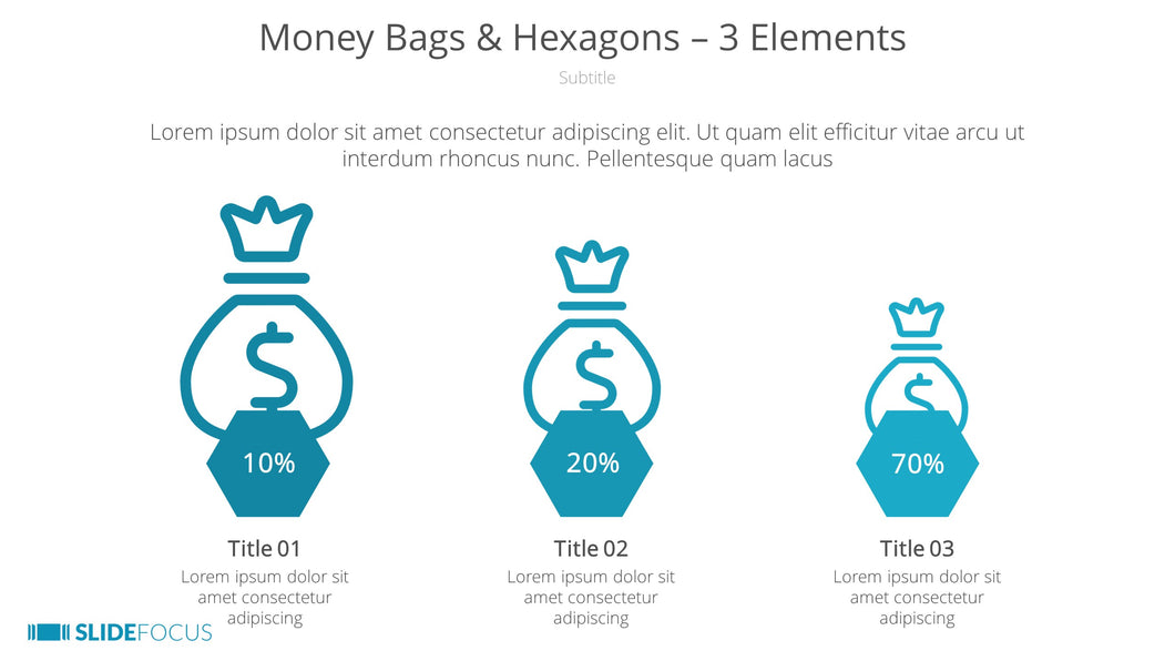 Money Bags Hexagons 3 Elements